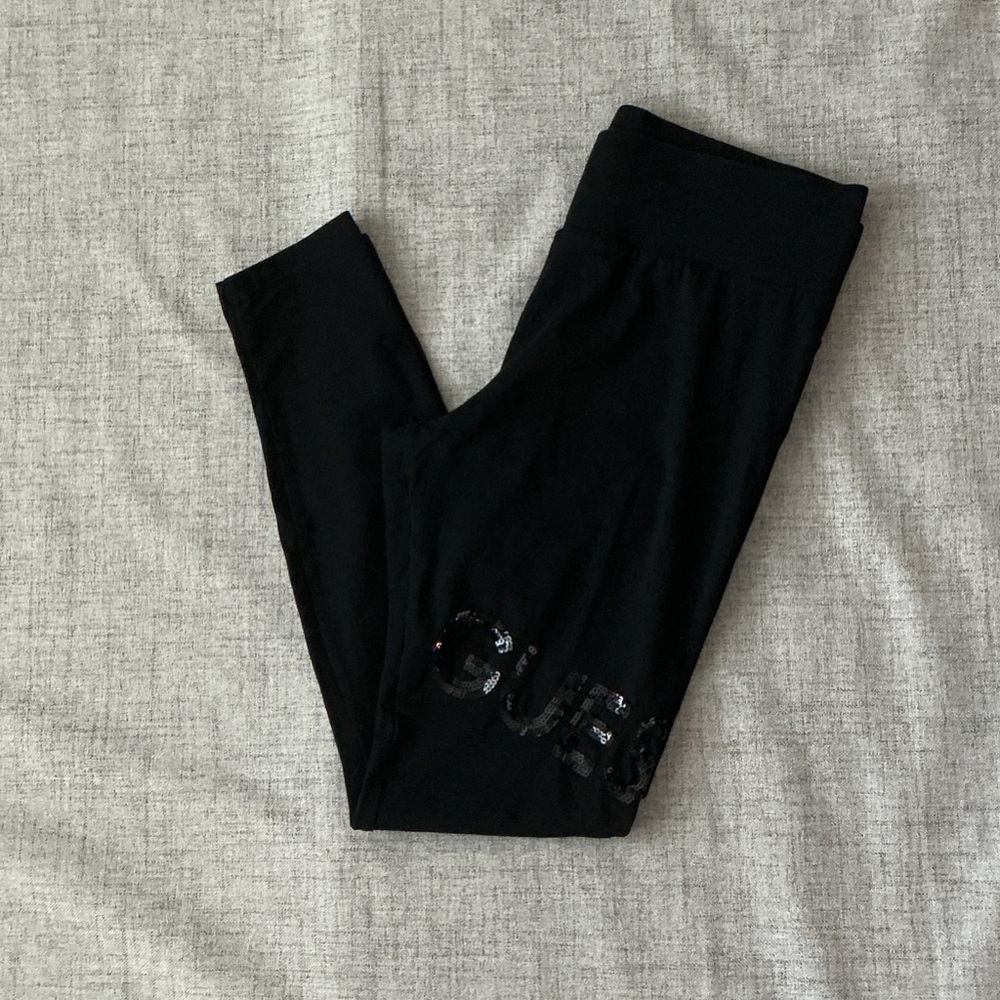 Guess Black Leggings with Sequin Detail